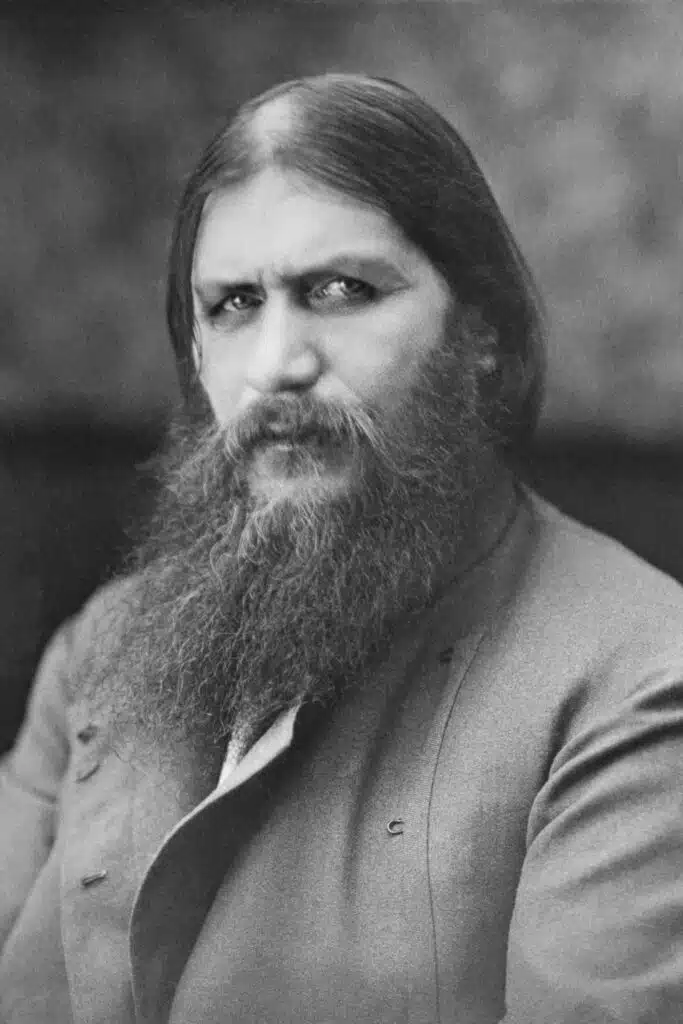 Grigori Rasputin head and chest shot staring into the camera