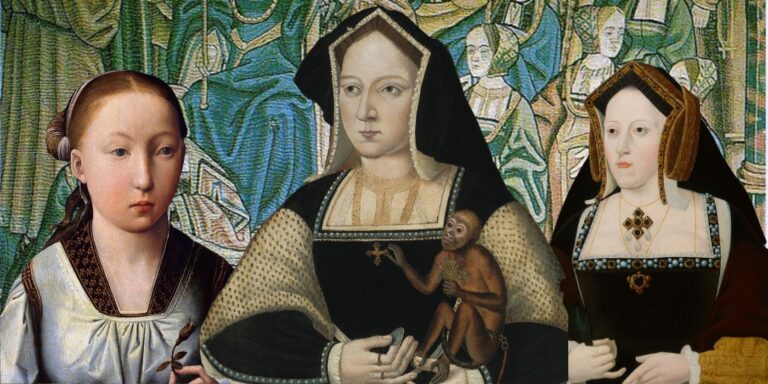 catherine of aragon featured image with her at 3 stages in life
